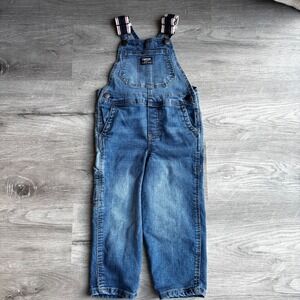 OshKosh Bgosh‎ Kids Denim Overalls Size 4T Blue Adjustable Straps